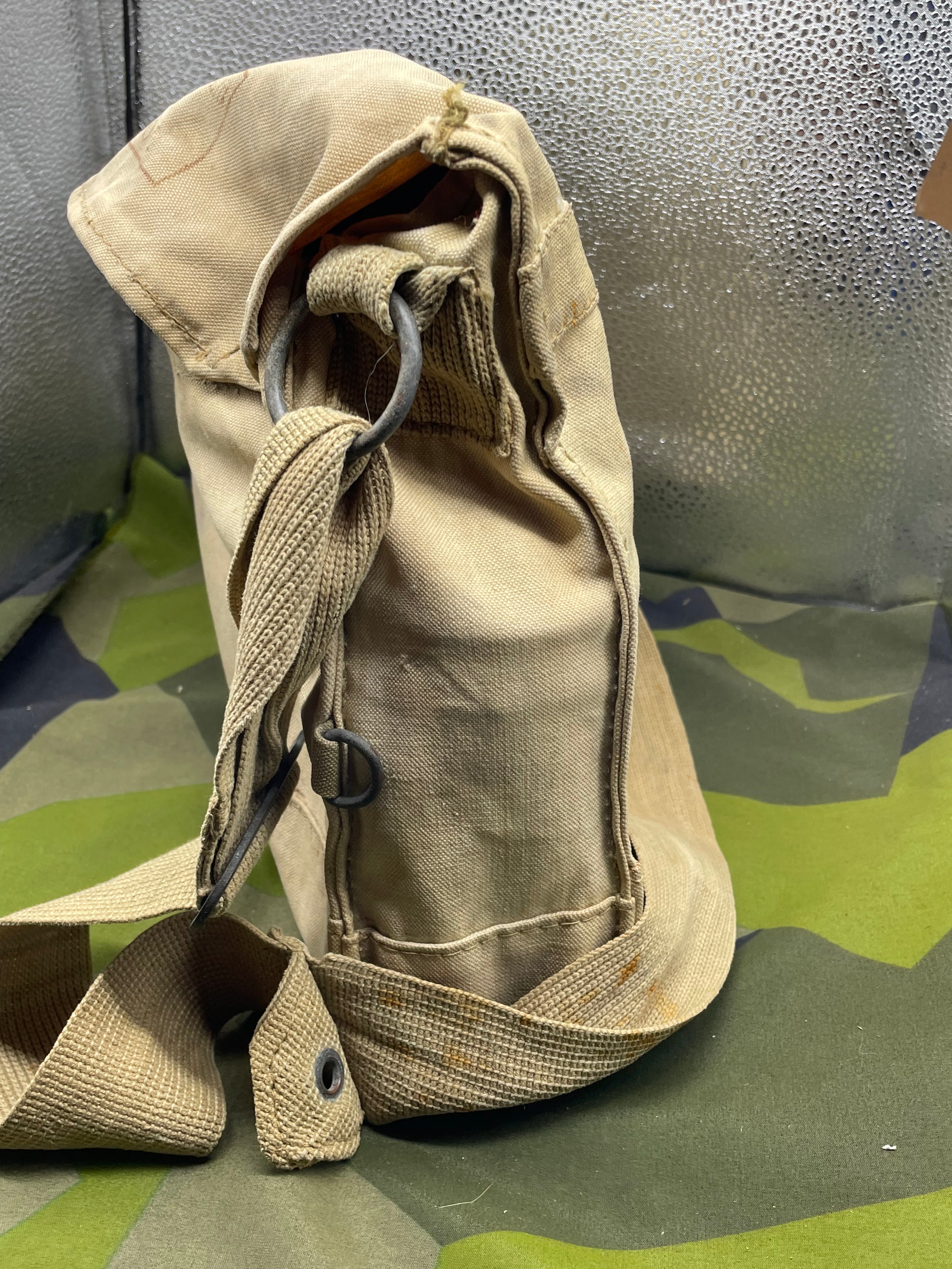 Original WW2 British Army Long-Hose Gas Mask with Bag & Dog Tag - The Militaria Shop
