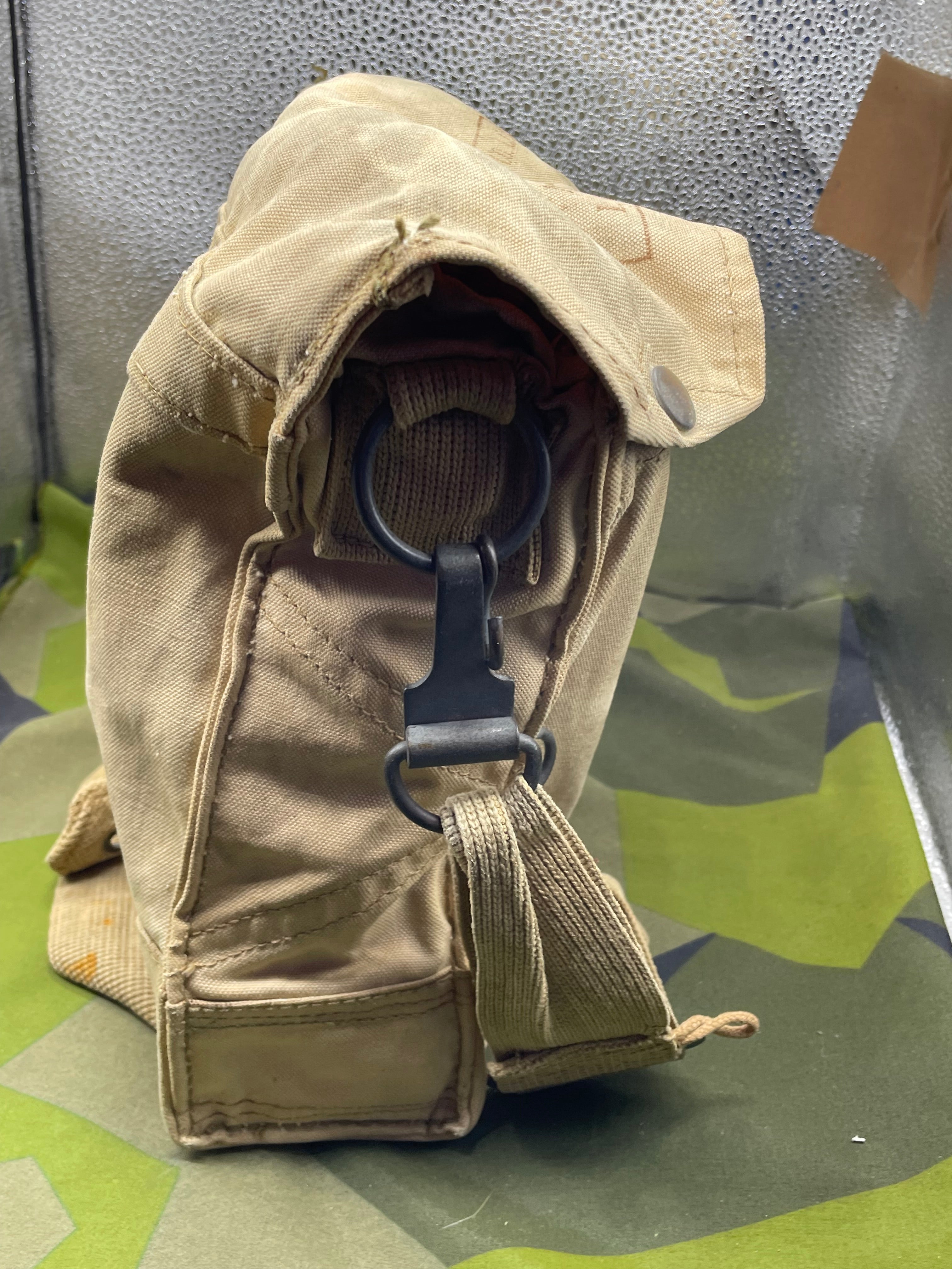 Original WW2 British Army Long-Hose Gas Mask with Bag & Dog Tag - The Militaria Shop