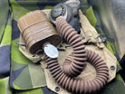 Original WW2 British Army Long-Hose Gas Mask with Bag & Dog Tag - The Militaria Shop