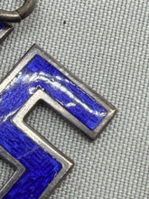 Load image into Gallery viewer, 1910 Hallmarked Silver &amp; Enamel Swastika Neckless Charm
