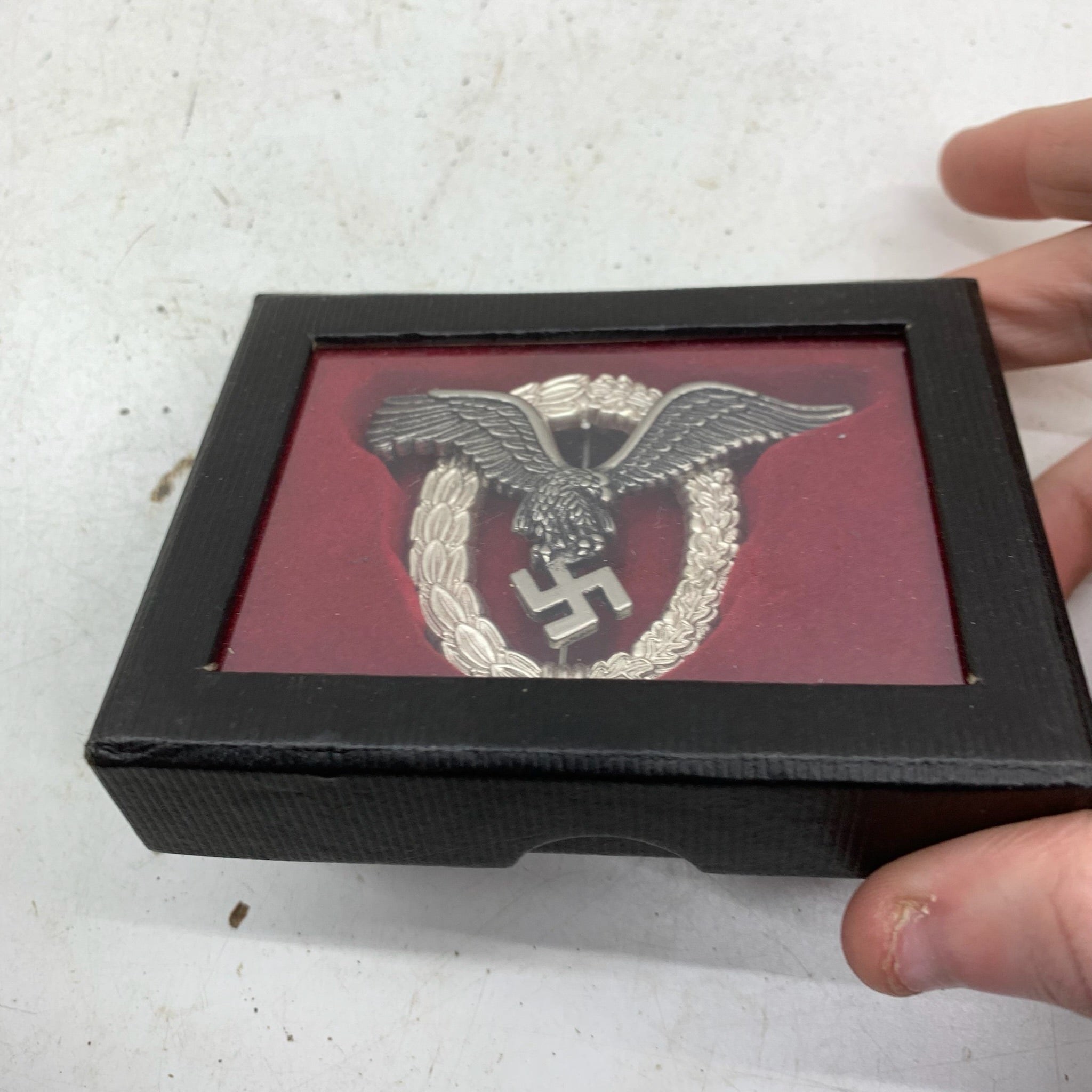 WW2 German Luftwaffe Pilot Observer Badge Award in Box - The Militaria Shop