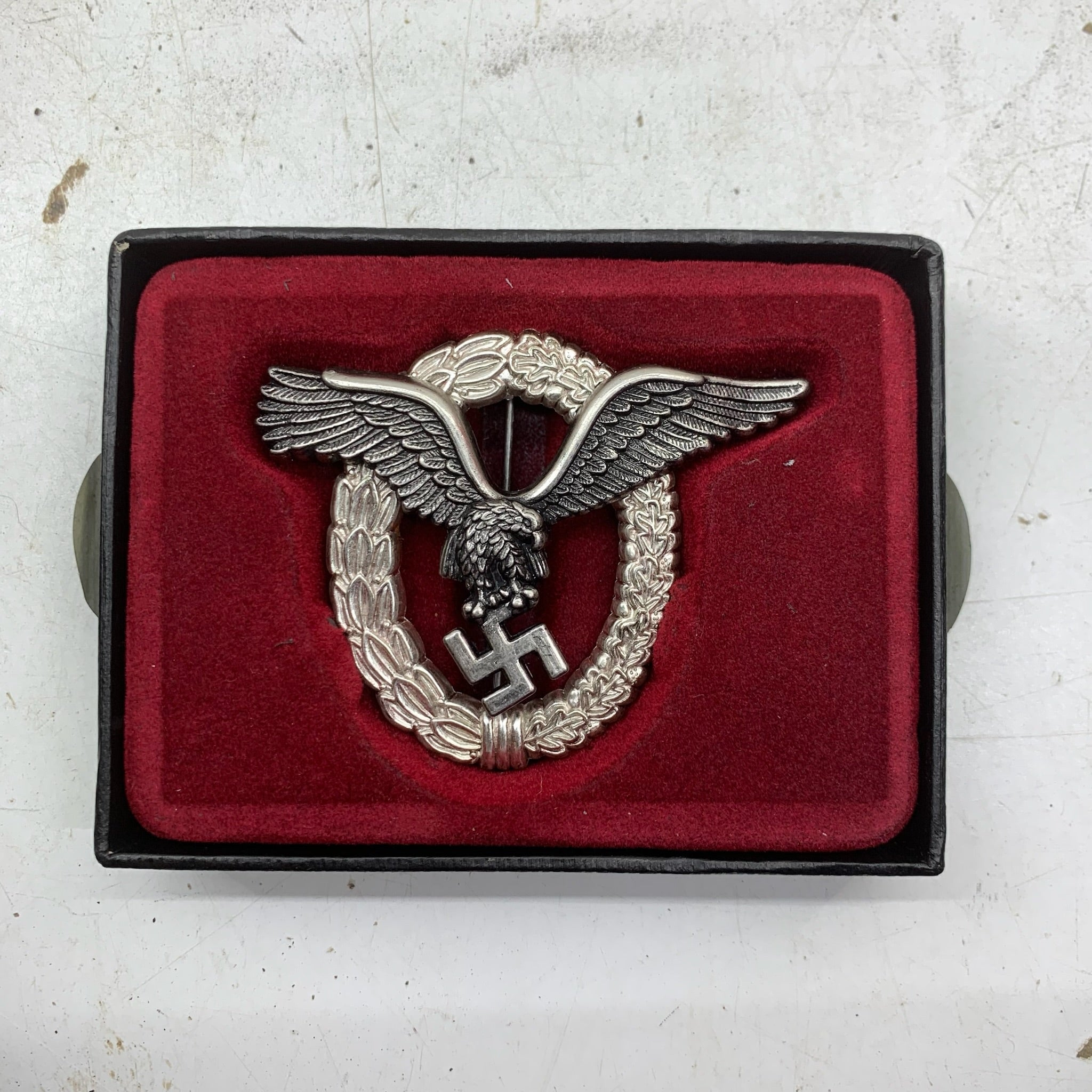 WW2 German Luftwaffe Pilot Observer Badge Award in Box - The Militaria Shop
