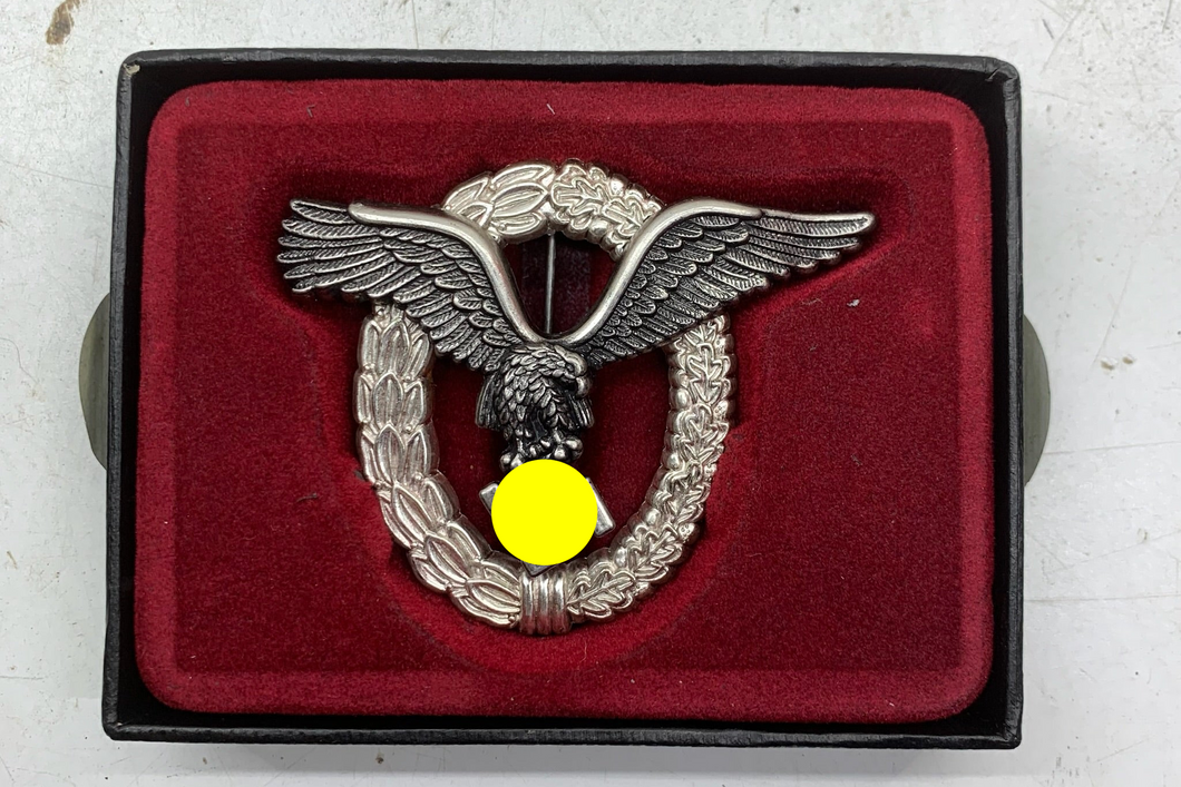 WW2 German Luftwaffe Pilot Observer Badge Award in Box