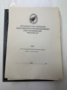 WW2 German Luftwaffe Parachute Award Certificate Reproduction - The Militaria Shop