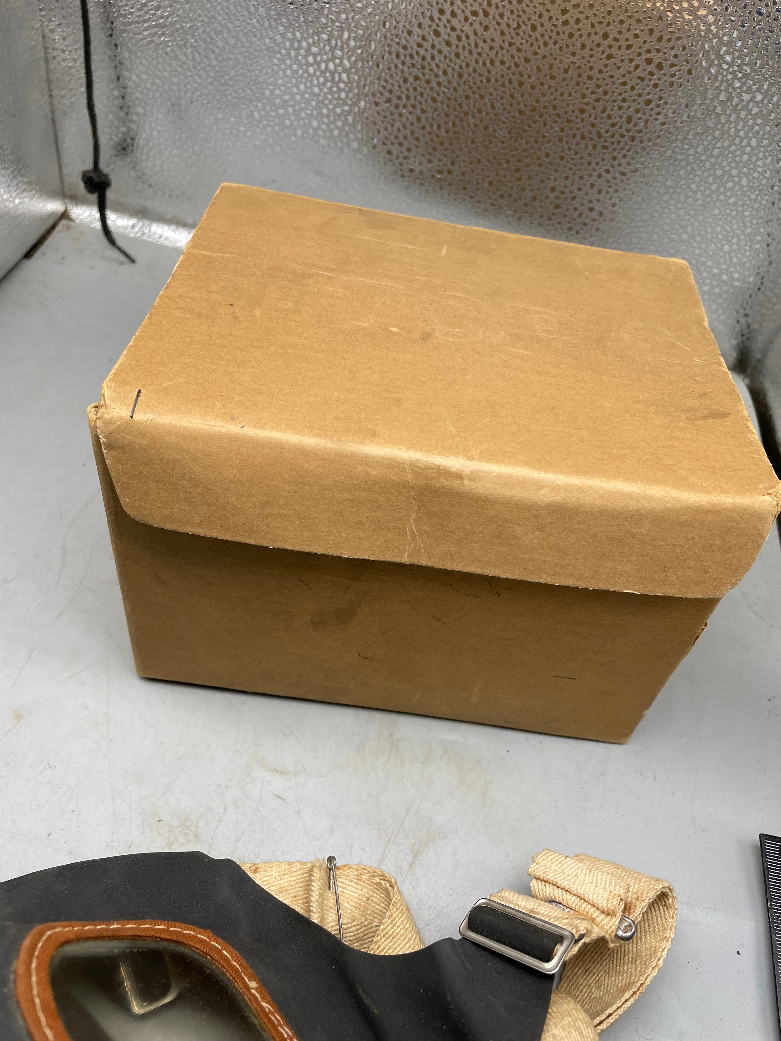 Civilian Gas Mask in Original Cardboard Box - WW2 British Home Front - The Militaria Shop