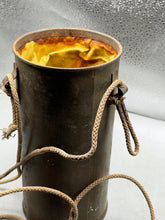 Load image into Gallery viewer, Original British Civilian Gas Mask Private Purchase Carrying Tin 1940 Dated - The Militaria Shop
