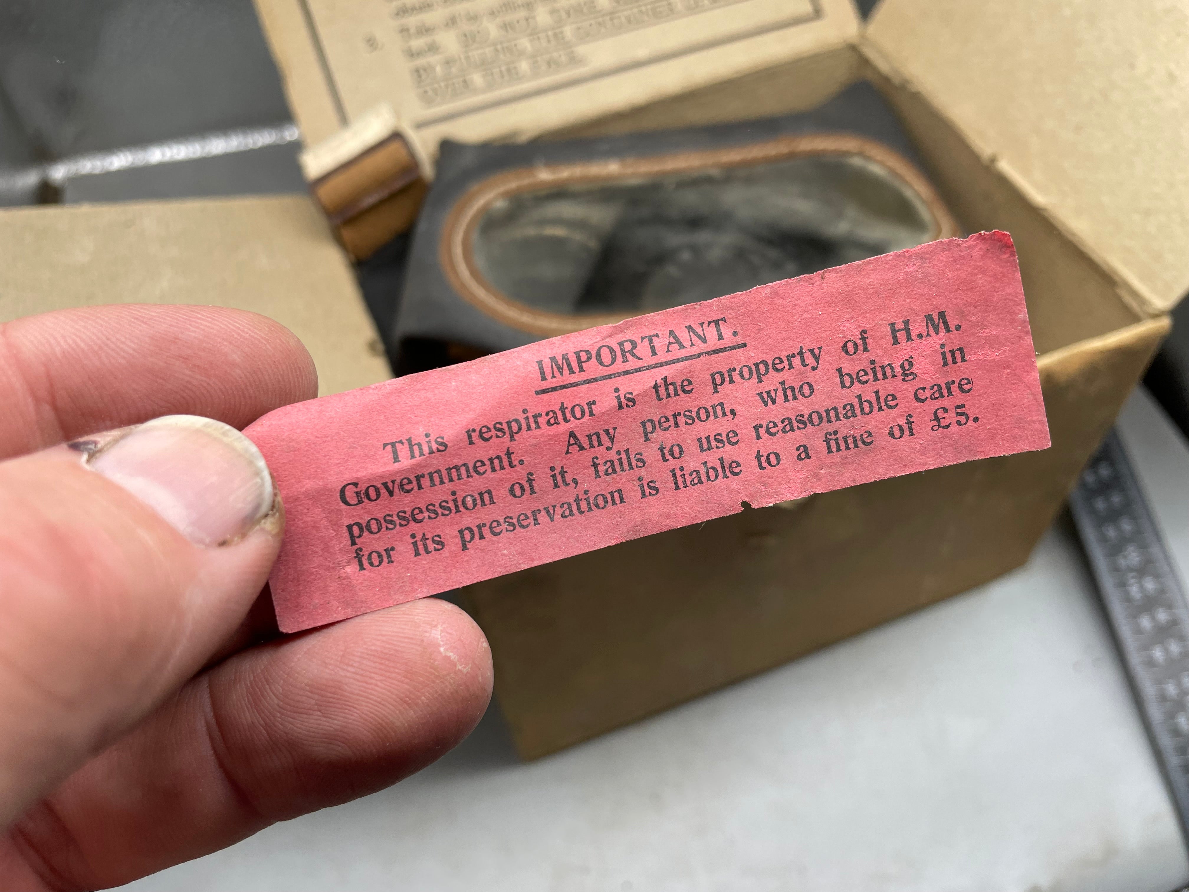 Civilian Gas Mask in Original Cardboard Box - WW2 British Home Front - The Militaria Shop