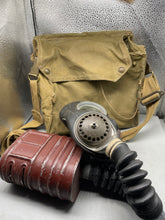 Load image into Gallery viewer, Original WW2 British Army GSR General Service Respirator Gas Mask &amp; Bag
