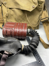 Load image into Gallery viewer, Original WW2 British Army GSR General Service Respirator Gas Mask &amp; Bag
