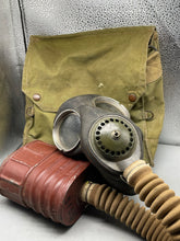 Load image into Gallery viewer, Original WW2 British Army GSR General Service Respirator Gas Mask &amp; Bag
