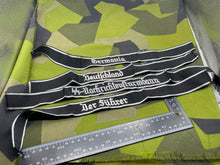 Charger l&#39;image dans la galerie, WW2 German SS Cuff Titles - Reproduction Group Lot
