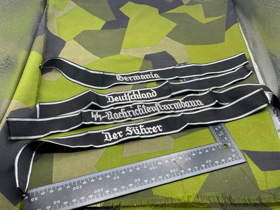 WW2 German SS Cuff Titles - Reproduction Group Lot