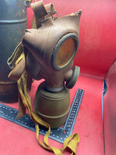 Load image into Gallery viewer, Original WW2 1935 Dated French Army Gas Mask in Tin - Excellent Condition
