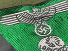 WW2 German SS Cloth Trapezoid Ski Cap Eagle Badge - The Militaria Shop