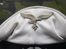 Load image into Gallery viewer, WW2 German Luftwaffe Officer&#39;s Summer Peaked Cap
