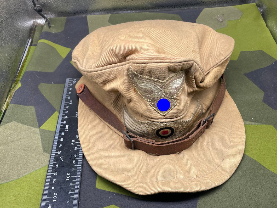 WW2 German Luftwaffe Tropical DAK Hermann Meyer Cap