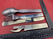 Load image into Gallery viewer, Original WW2 German Army Mess Kit - Knife, Fork &amp; Spoon Set
