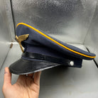 Original Post WW2 German Officers Cap with Reproduction Badge - For Reenactment - The Militaria Shop