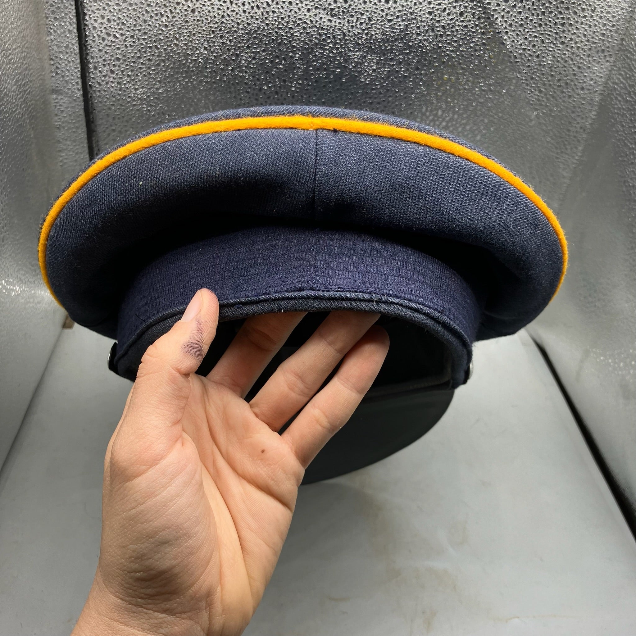 Original Post WW2 German Officers Cap with Reproduction Badge - For Reenactment - The Militaria Shop