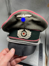 Charger l'image dans la galerie, WW2 German Army Panzer Officer's Cap - The Militaria Shop
