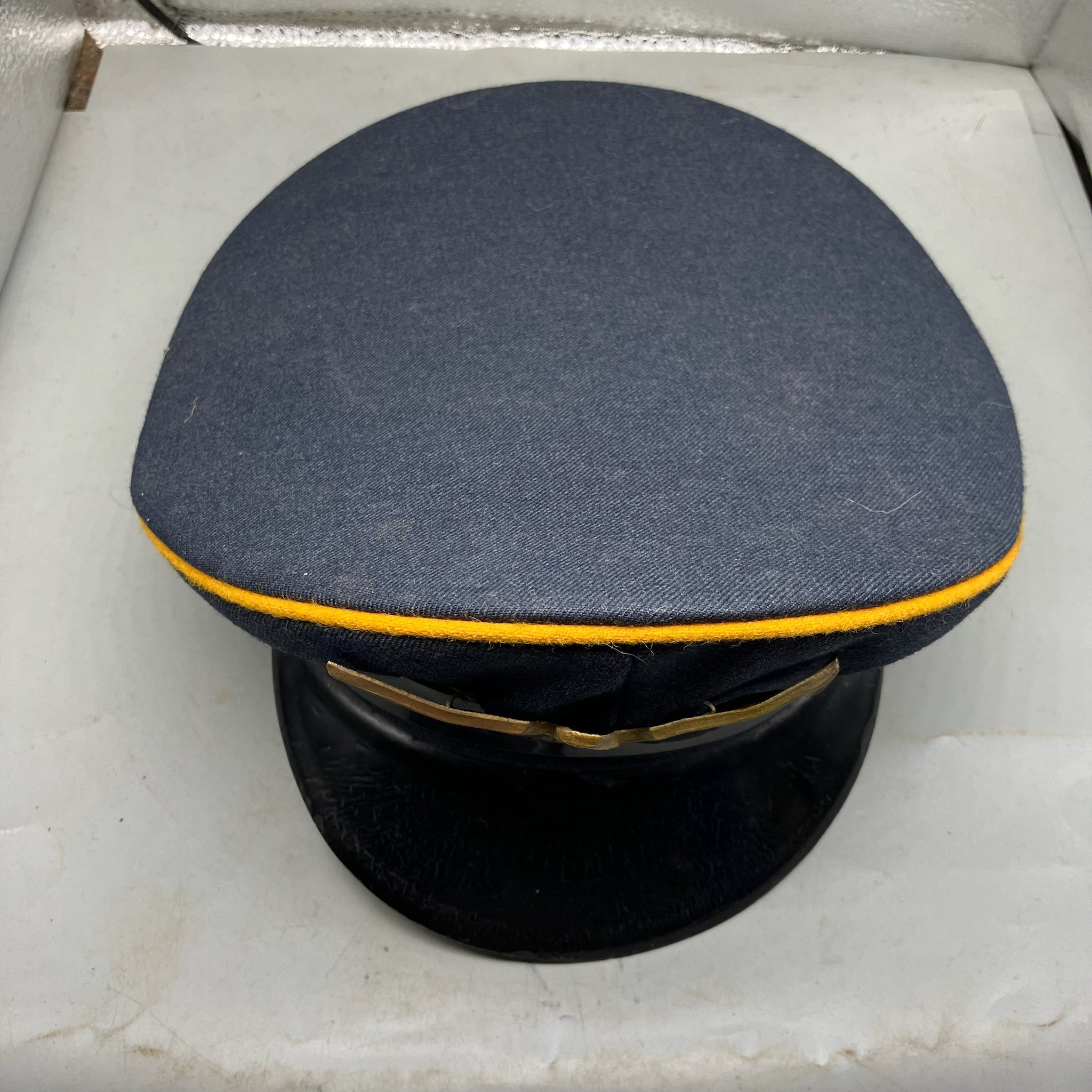 Original Post WW2 German Officers Cap with Reproduction Badge - For Reenactment - The Militaria Shop