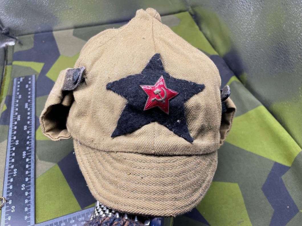 WW2 Russian Army Cap with Enamel Badge - Size 60cm