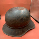 Original WW2 German Luftshutz Civil Defence Helmet - Complete - The Militaria Shop