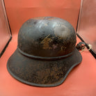 Original WW2 German Luftshutz Civil Defence Helmet - Complete - The Militaria Shop