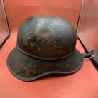 Original WW2 German Luftshutz Civil Defence Helmet - Complete - The Militaria Shop