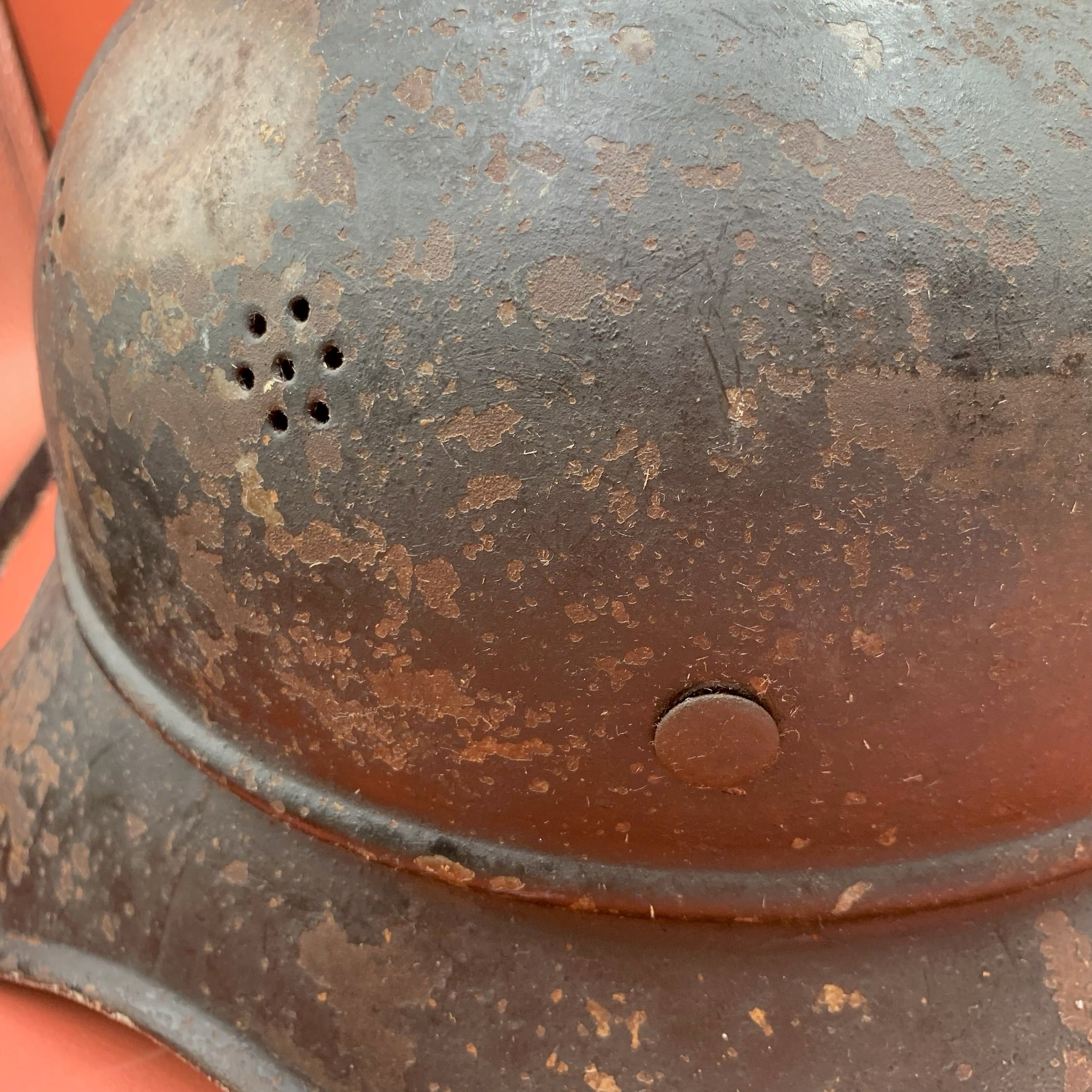 Original WW2 German Luftshutz Civil Defence Helmet - Complete - The Militaria Shop
