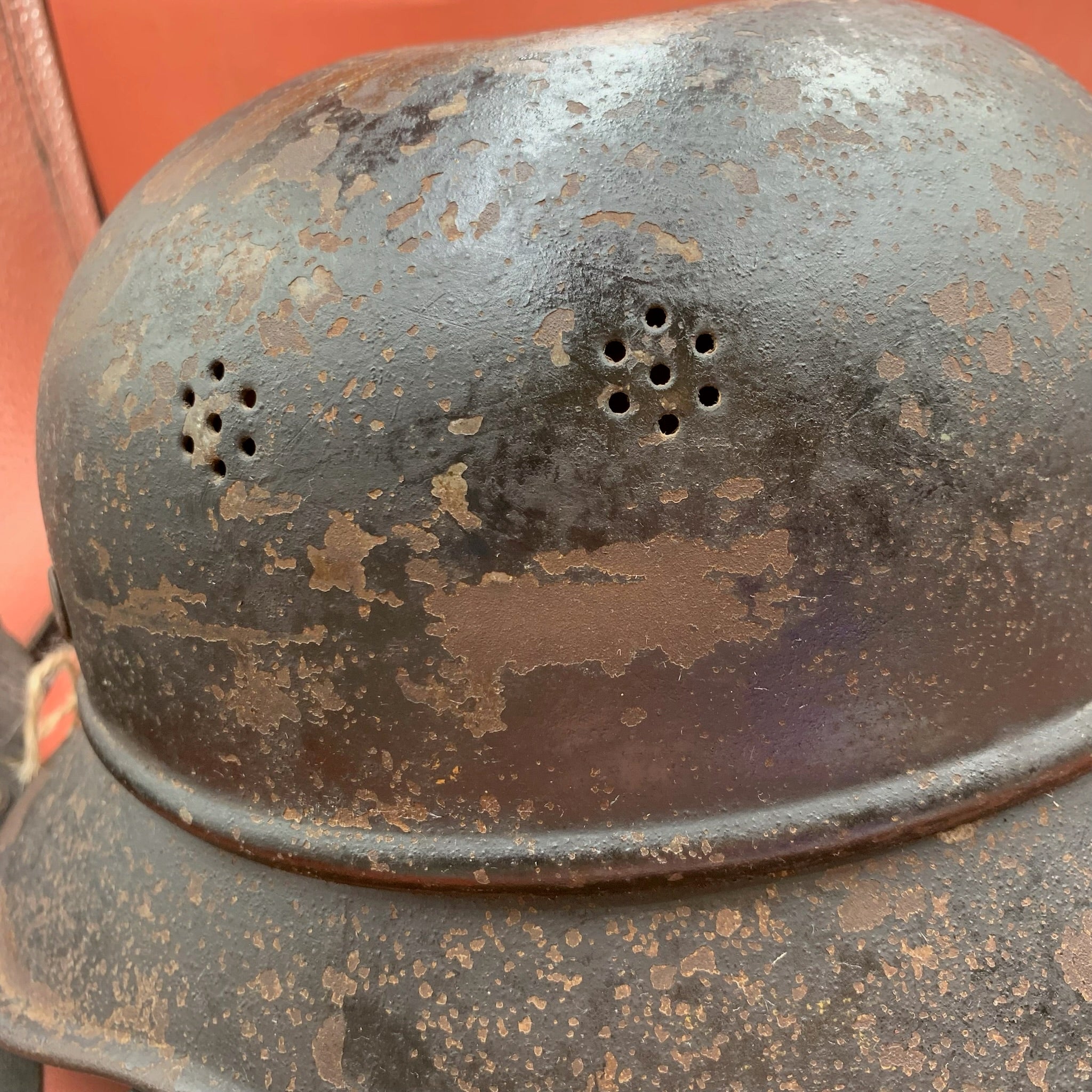 Original WW2 German Luftshutz Civil Defence Helmet - Complete - The Militaria Shop