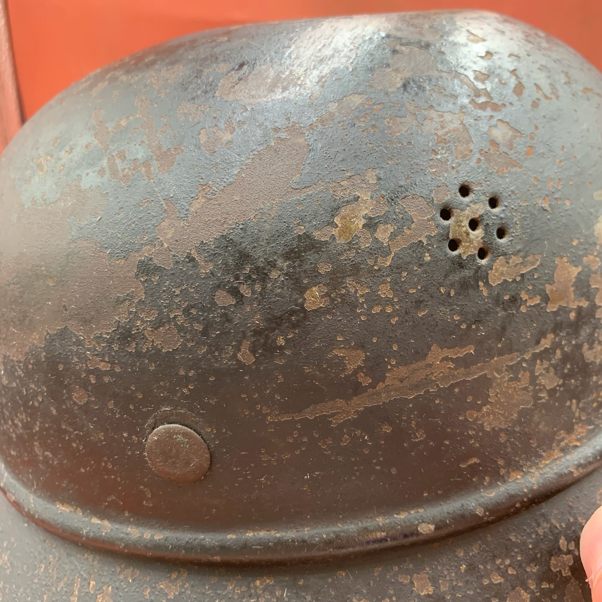 Original WW2 German Luftshutz Civil Defence Helmet - Complete - The Militaria Shop