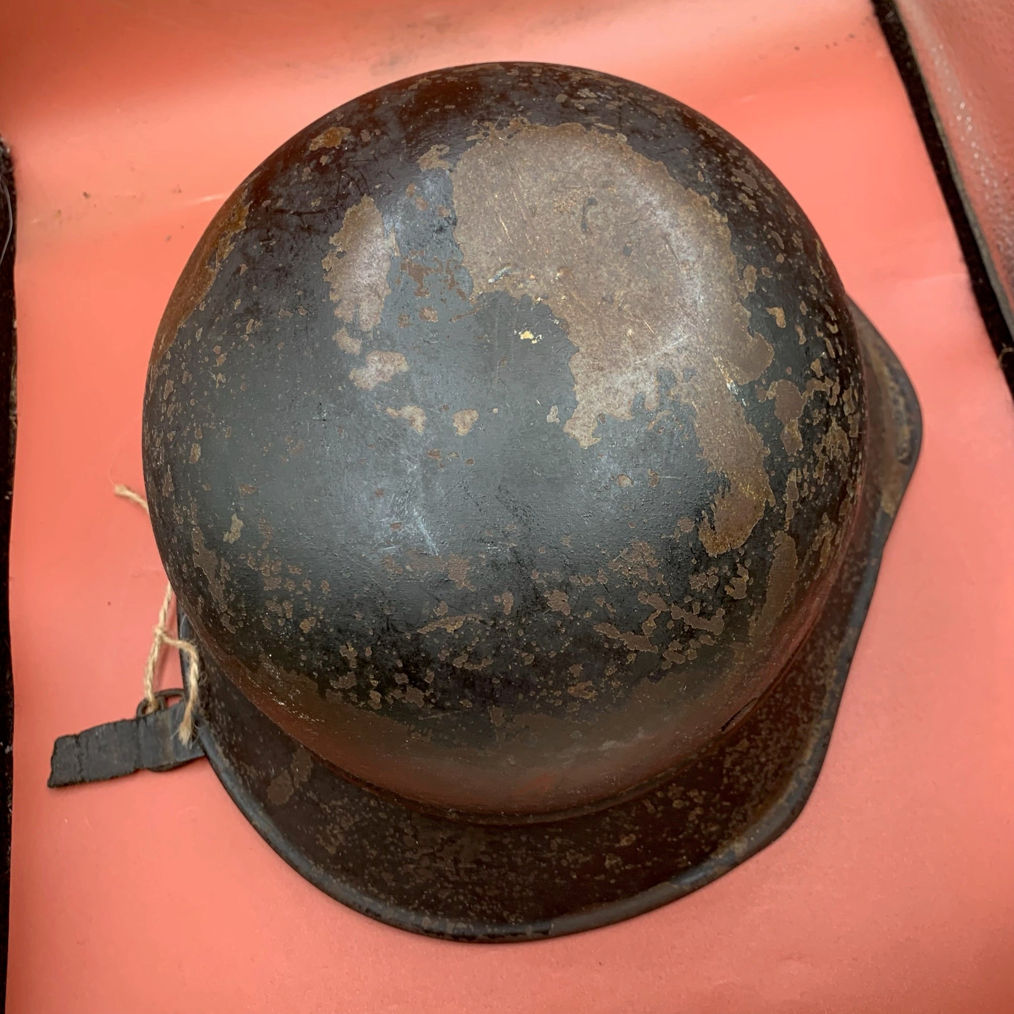 Original WW2 German Luftshutz Civil Defence Helmet - Complete - The Militaria Shop