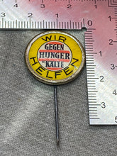 Charger l&#39;image dans la galerie, Original WWII German Tinnie / Badge &quot;We help against hunger&quot;  Circa 1933
