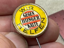 Load image into Gallery viewer, Original WWII German Tinnie / Badge &quot;We help against hunger&quot;  Circa 1933
