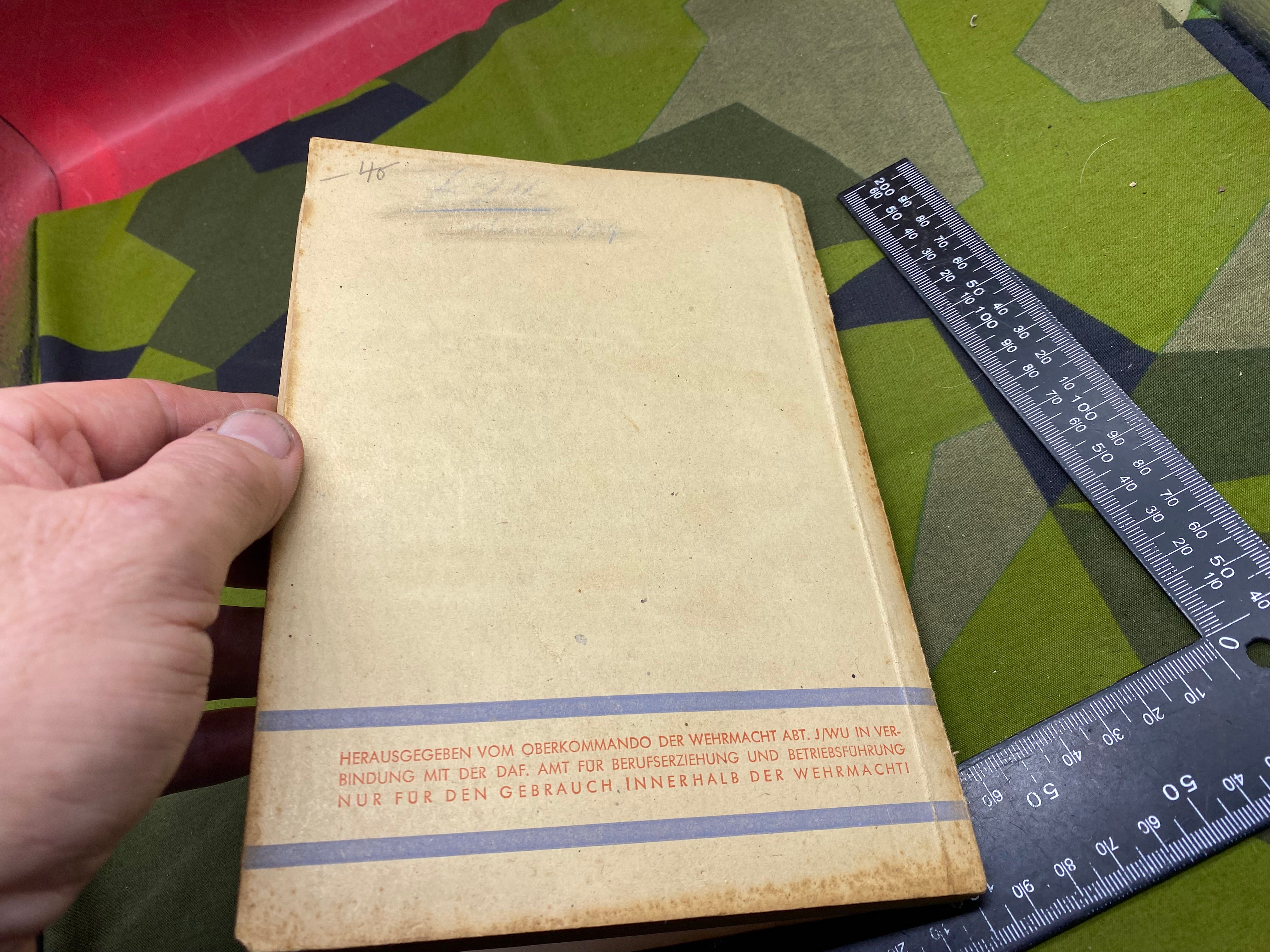 Original WW2 German Army - 1942 Dated Technical Manual for Engineering School - The Militaria Shop