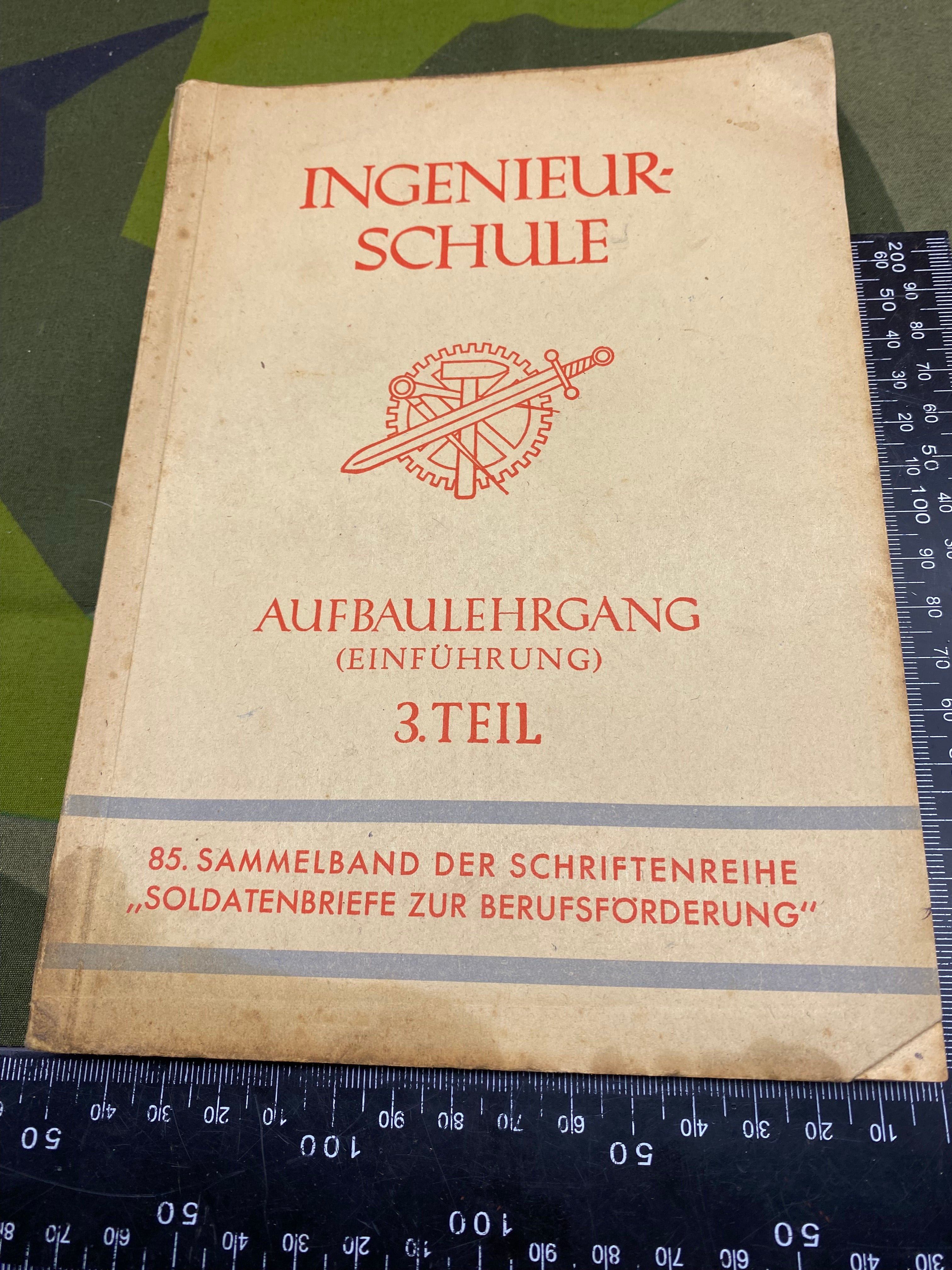 Original WW2 German Army - 1944 Dated Technical Manual 3 for Engineering School - The Militaria Shop