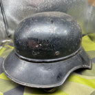 Original WW2 German Luftshutz Helmet Complete with Liner & Chinstrap - The Militaria Shop