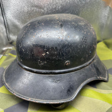 Charger l'image dans la galerie, Original WW2 German Luftshutz Helmet Complete with Liner &amp; Chinstrap
