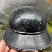 Charger l'image dans la galerie, Original WW2 German Luftshutz Helmet Complete with Liner &amp; Chinstrap
