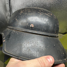 Charger l'image dans la galerie, Original WW2 German Luftshutz Helmet Complete with Liner &amp; Chinstrap
