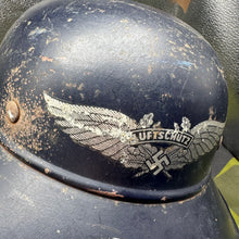 Charger l'image dans la galerie, Original WW2 German Luftshutz Helmet Complete with Liner &amp; Chinstrap
