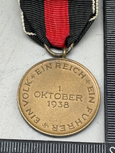 Load image into Gallery viewer, WW2 German Czech Annexation Medal Original - 1 October 1938 - The Militaria Shop
