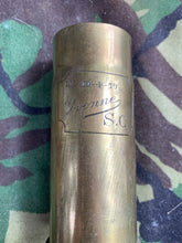 Load image into Gallery viewer, Original WW1 Trench Art Shell Case Vase / Pencil Pot - Named - Yvonne
