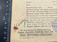 Lade das Bild in den Galerie-Viewer, Interesting WW2 German 1939 / 48 Dated Pass / Document
