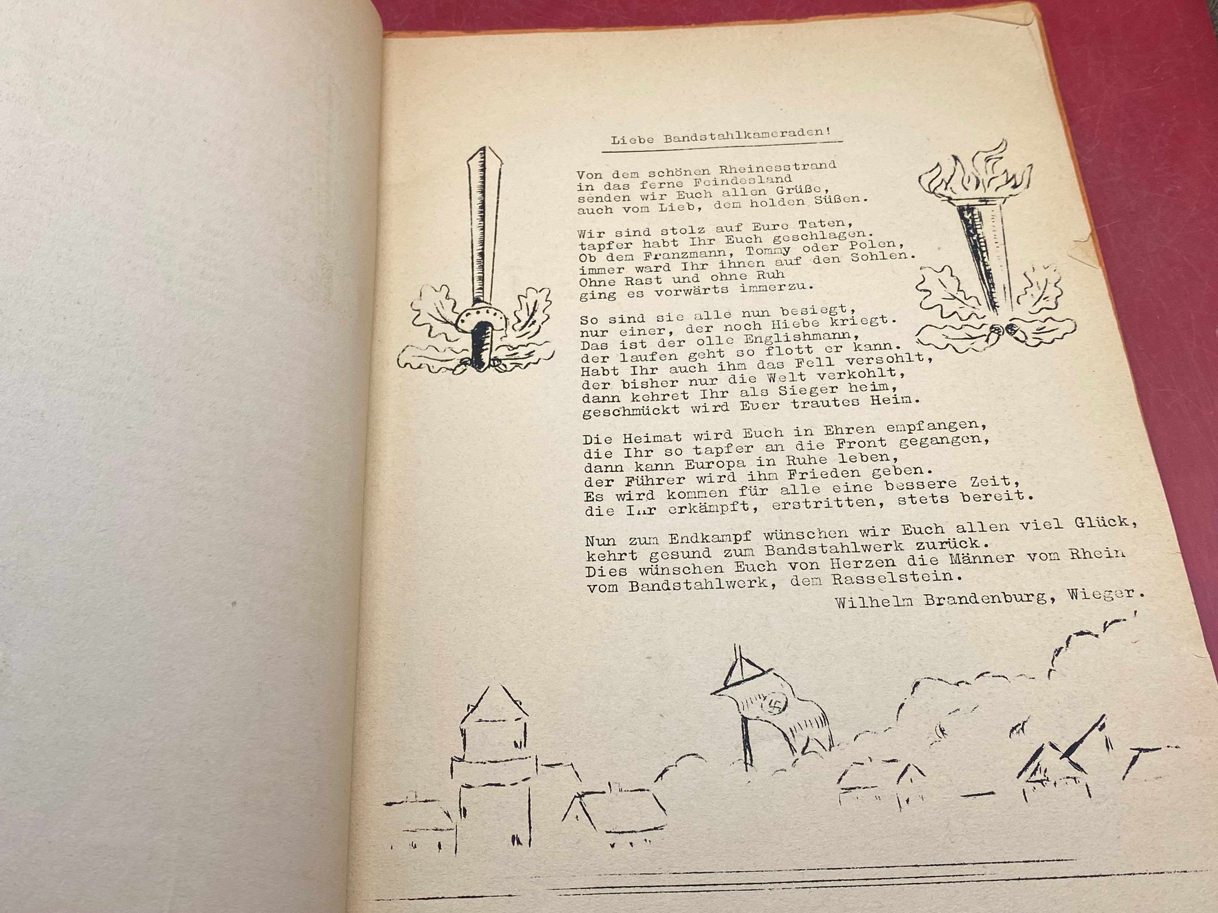 Interesting WW2 German 1940 Feldpost / Musicians Regiment Booklet - The Militaria Shop