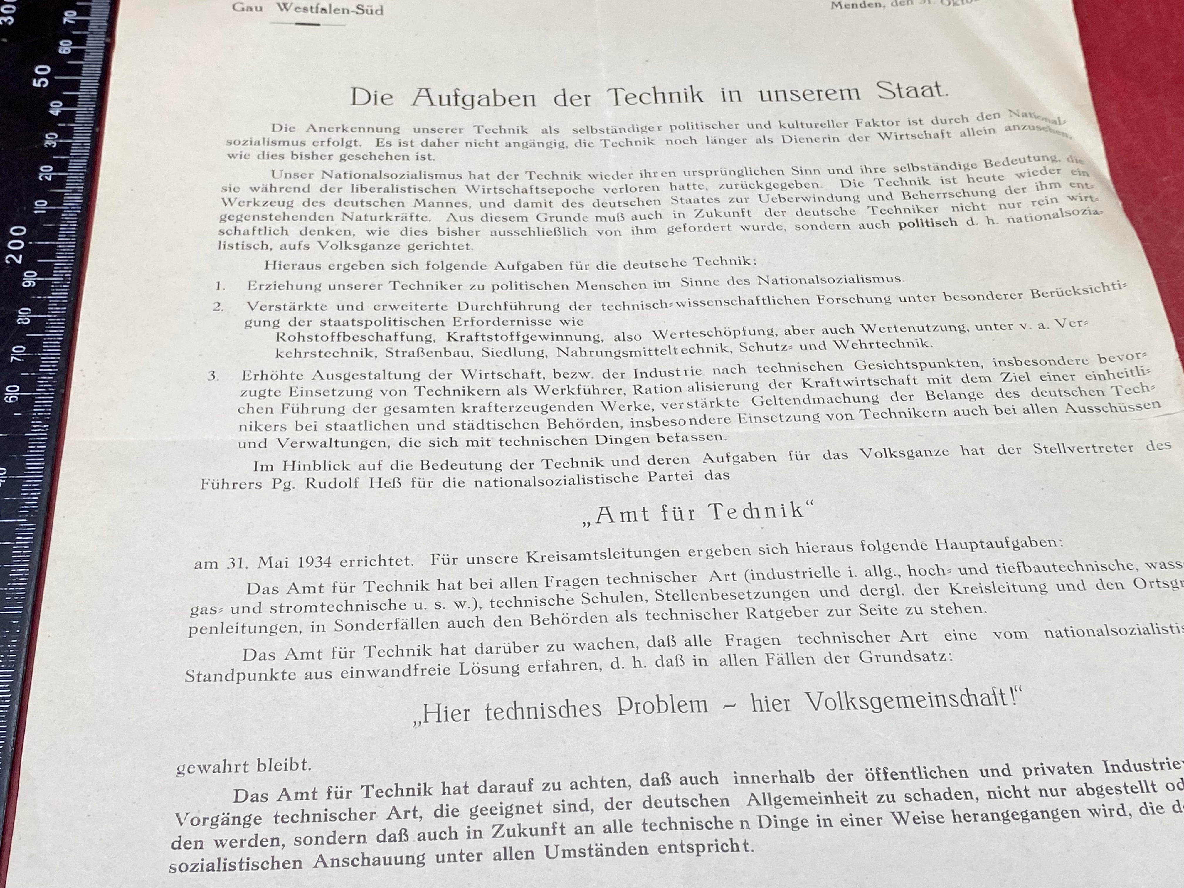 Interesting WW2 German 1934 document. - The Militaria Shop