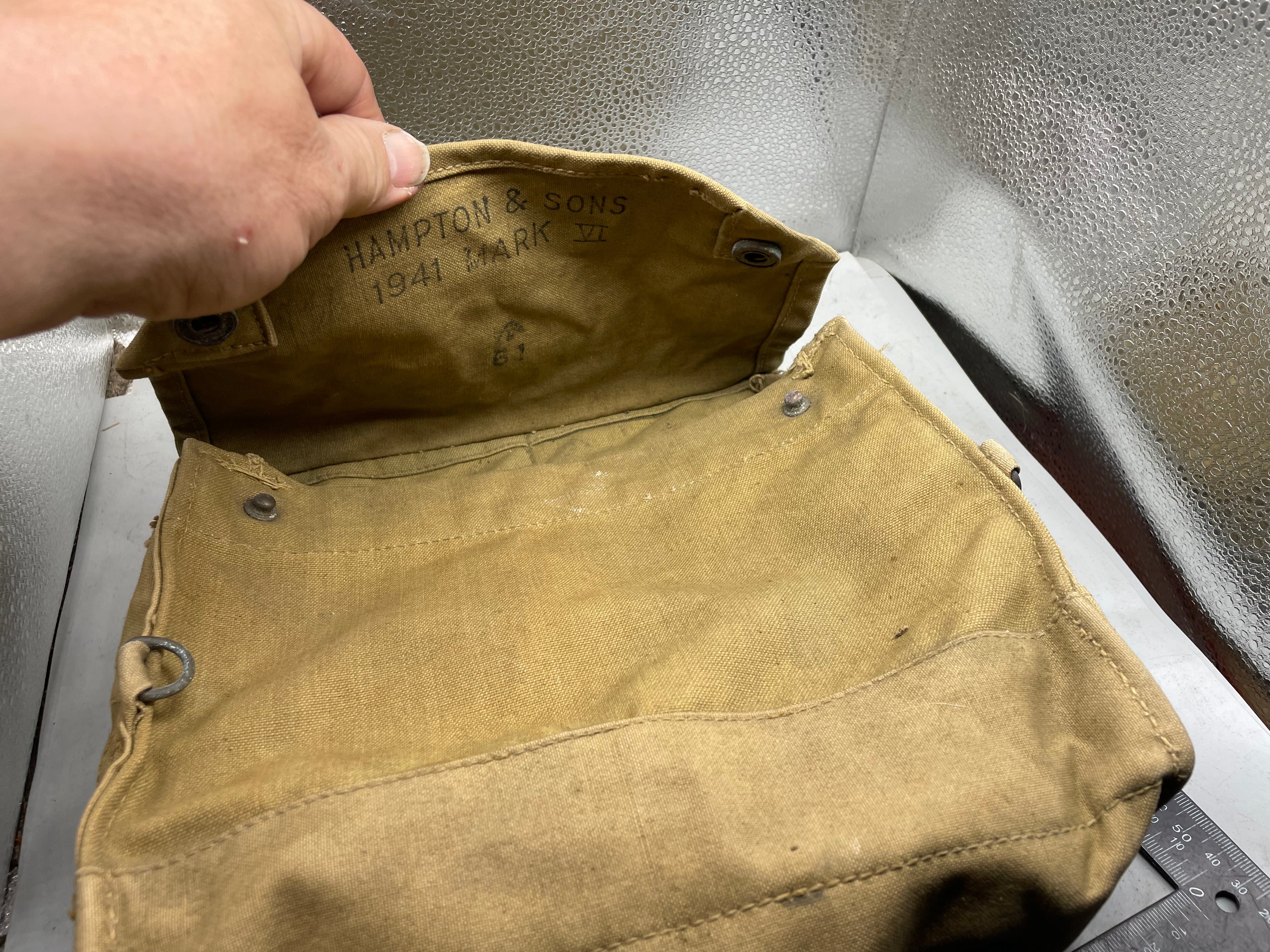 WW2 British Army Soldier Gas Mask GSR Respirator - in original 1941 Dated Bag - The Militaria Shop