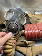 British Army Soldier Gas Mask GSR Respirator - Original 1940 Dated Bag - The Militaria Shop