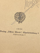 Original 1924 dated - Signed Copy of the Book Soldatengeift - by a German Officer - The Militaria Shop
